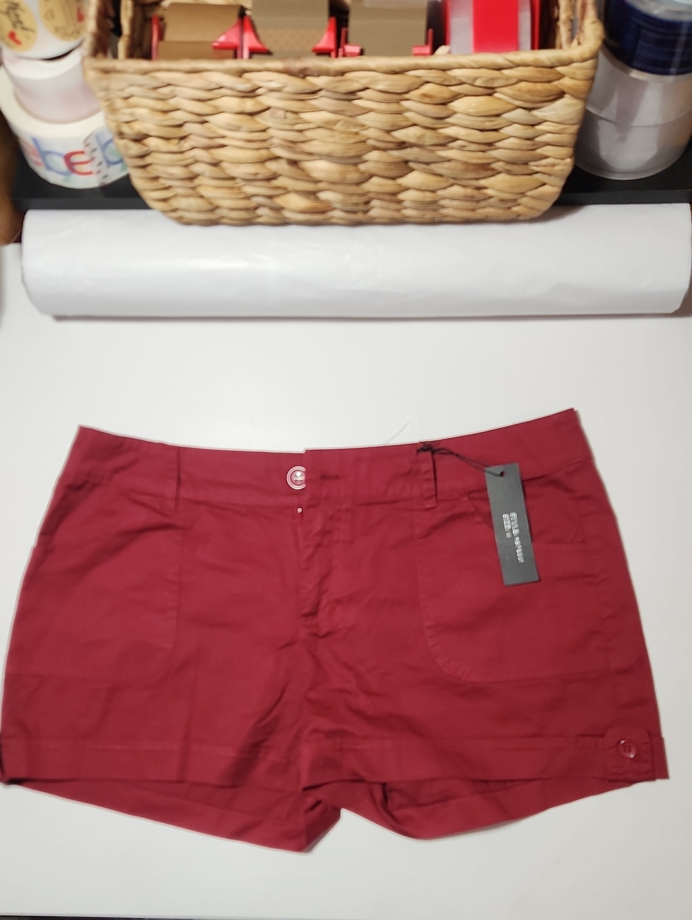 Chocolate Women's Burgundy Casual Bermuda Shorts.    0012